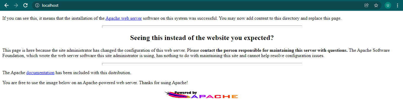 Testing the Apache Server