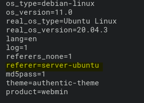 Configuring Referer for Webmin