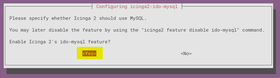 Enabling the ido-mysql Feature