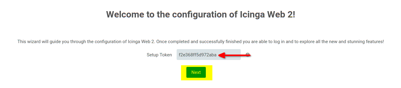 Inputting the Setup Token