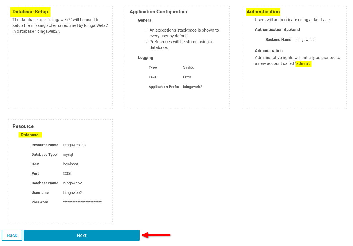 Confirming Icinga2 installation