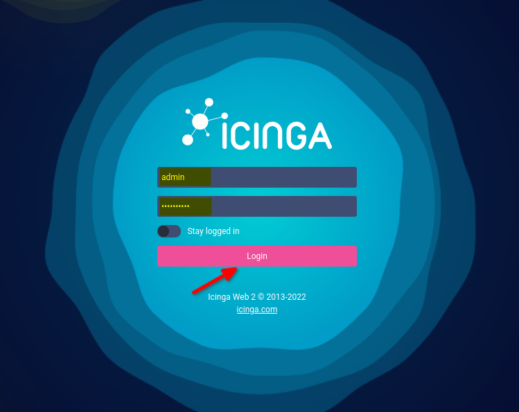 Logging in to Icingaweb2