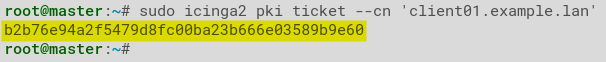 Generating Ticket Icinga2