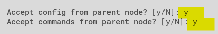 Accepting Config and Commands from the Parent Node