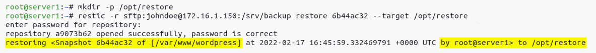 Restoring Backup Data