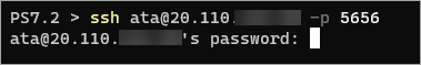 Logging in to SSH with a custom port number