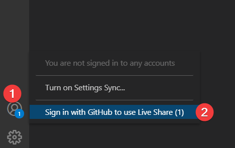 Signing in with GitHub