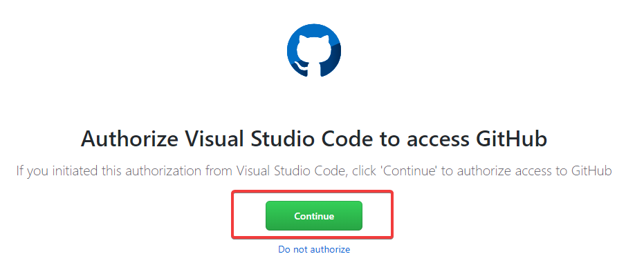 Authorizing VSCode Access to GitHub
