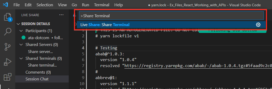 Sharing Terminal