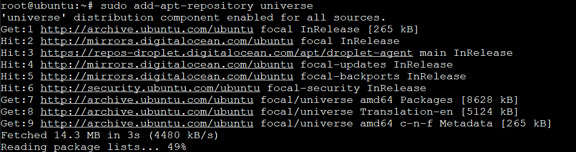 Enabling the Universe Repository