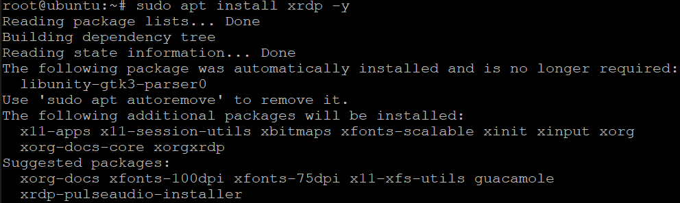 Installing the xrdp Package