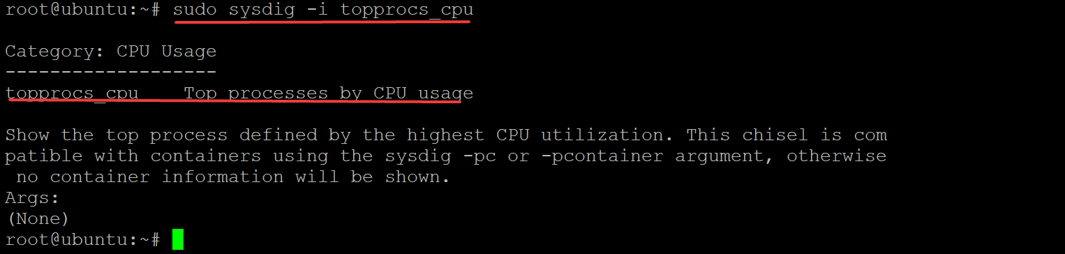 Showing All Information About the topprocs_cpu Chisel