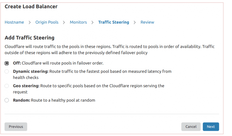 Selecting Preferred Traffic Steering Option