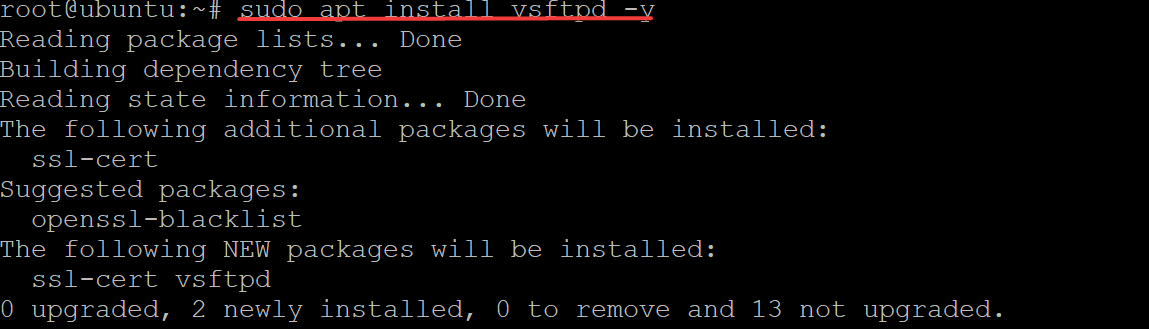 Installing VSFTPD on Ubuntu