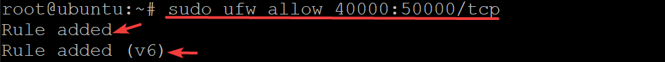 Adding a Firewall Rule to Open 40000:50000 Port Range