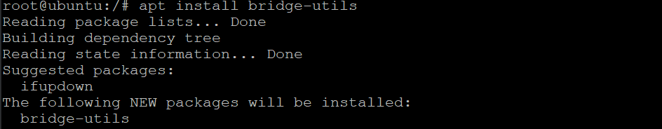 installing the bridge-utils package