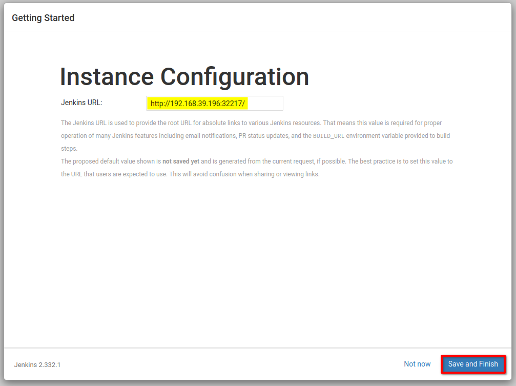 Setting up Jenkins URL