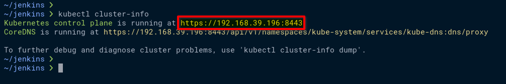 Checking Kubernetes cluster-info