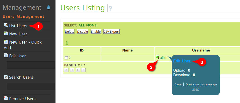 Checking Available Users on FreeRADIUS