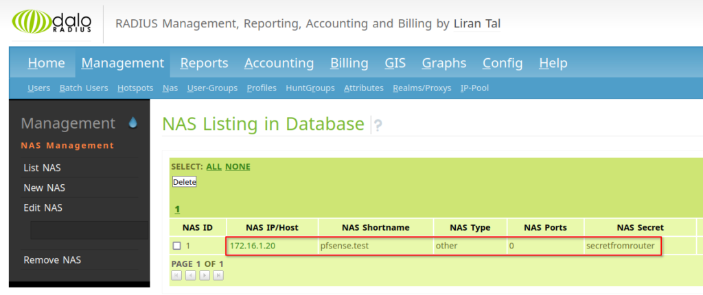 freeradius static ip assignment