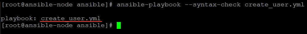 Checking Syntax Errors in Playbook