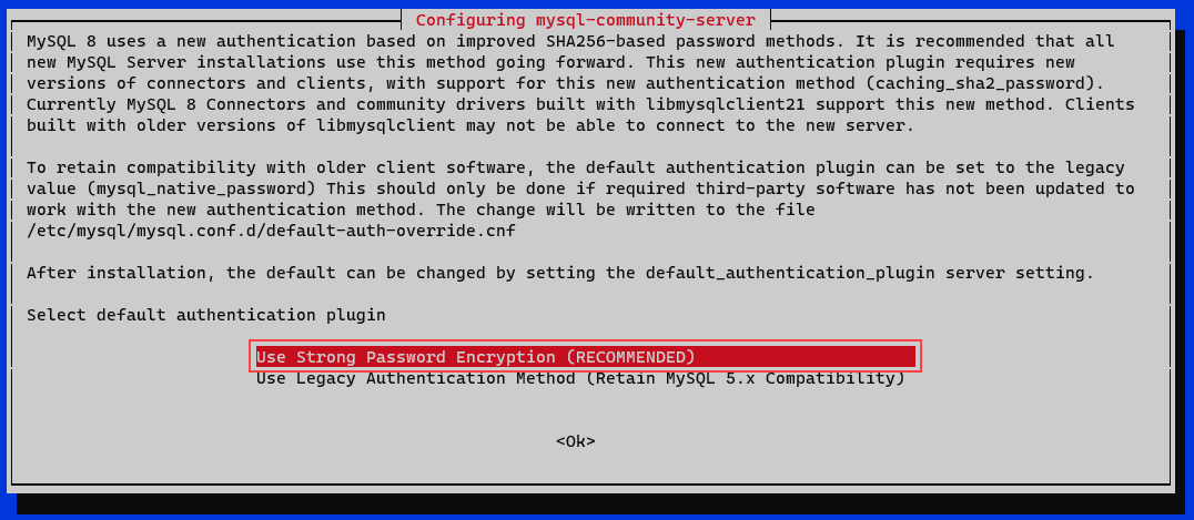 Selecting the default authentication method