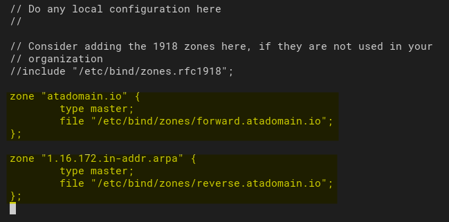 Defining Forward Zone and Reverse Zone BIND