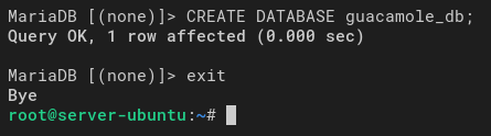 Creating a Database (guacamole_db)