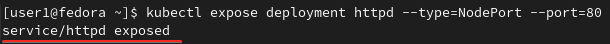 Exposing Deployment Using a NodePort