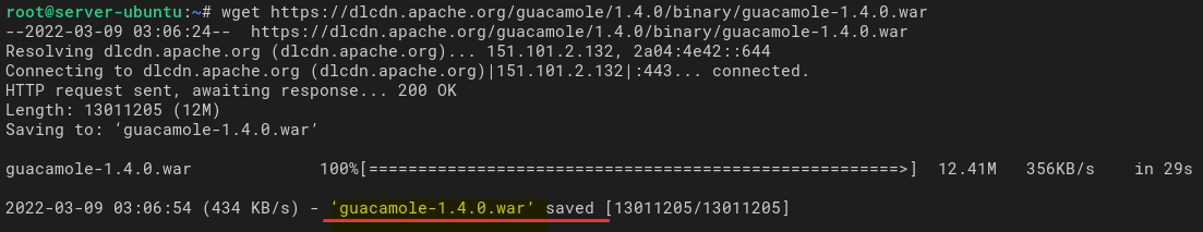 Downloading the Guacamole Web Application Package