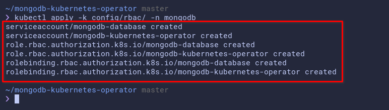 Deploying RBAC for MongoDB Deployment