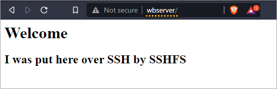 Updating the home page of a remote server via SSHFS mount