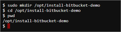 Creating the Bitbucket tutorial directory