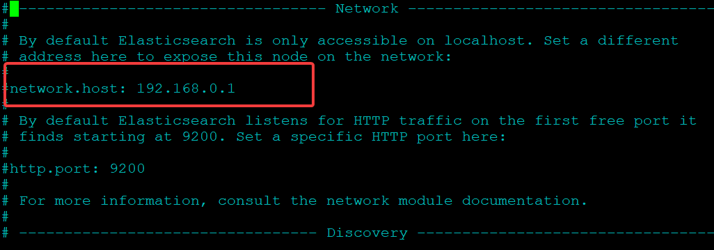 Searching for the network.host Line