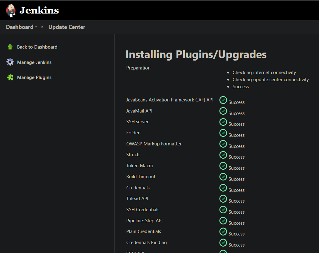 Viewing Jenkins DLS Plugin Installation Progress
