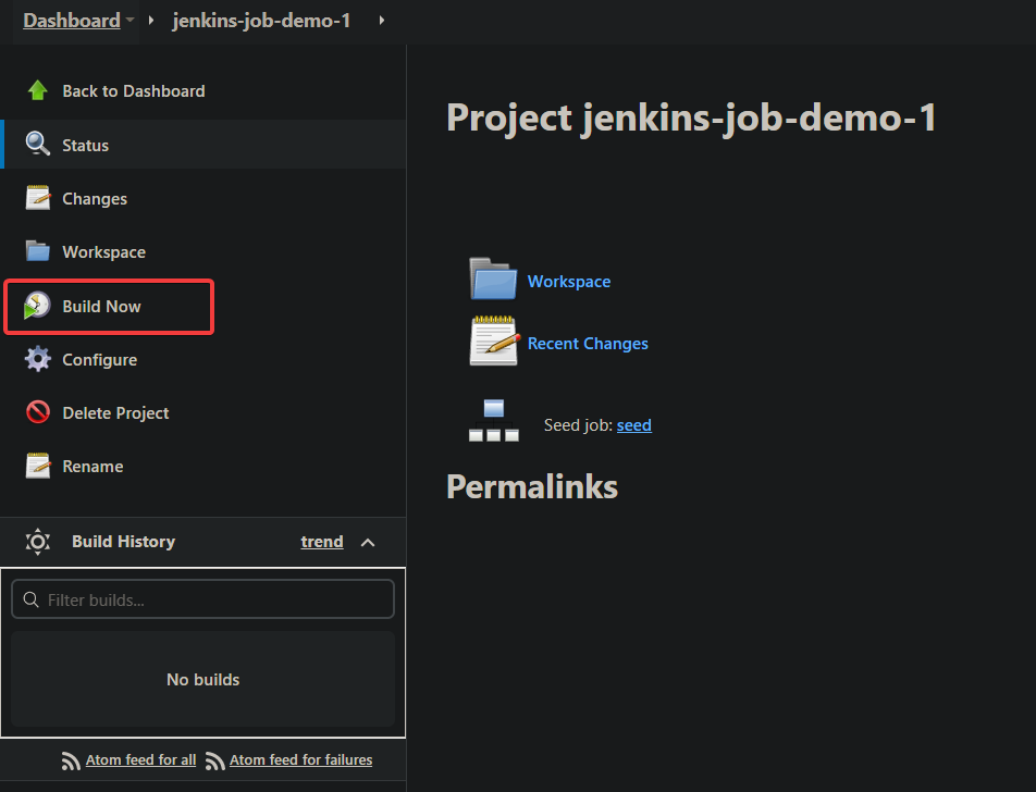Running the Generated Job (jenkins-job-demo-1)