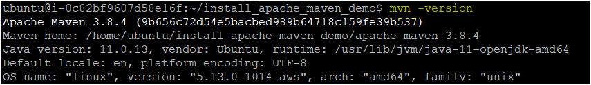 Verifying the Apache Maven Version Installed