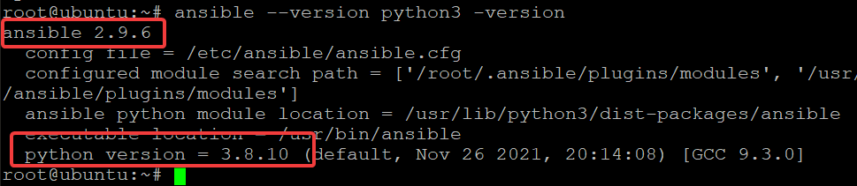 Checking Ansible and Python version