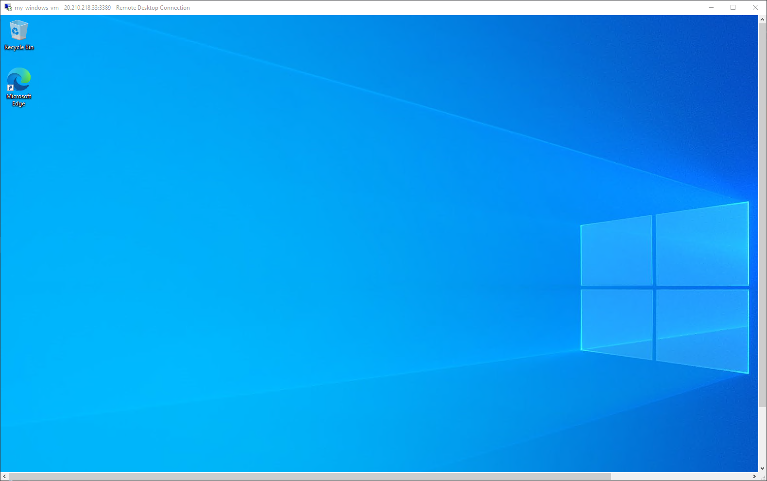 Viewing VM’s Windows 10 Desktop