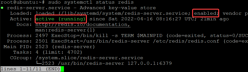 Checking Redis Service Status