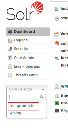 Selecting Solr Core