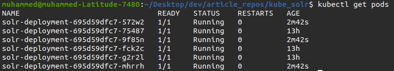 Verifying Running Pods for Scaled Cluster