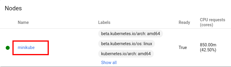 Selecting the Node