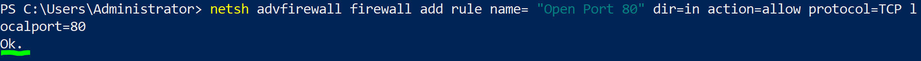 Opening Ports by Adding Firewall Rule