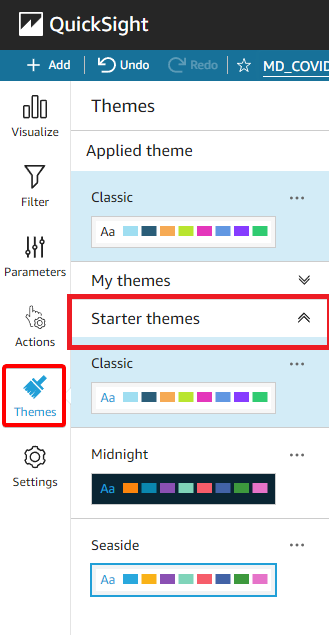 Viewing Starter Themes