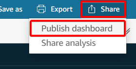 Publishing the Dashboard