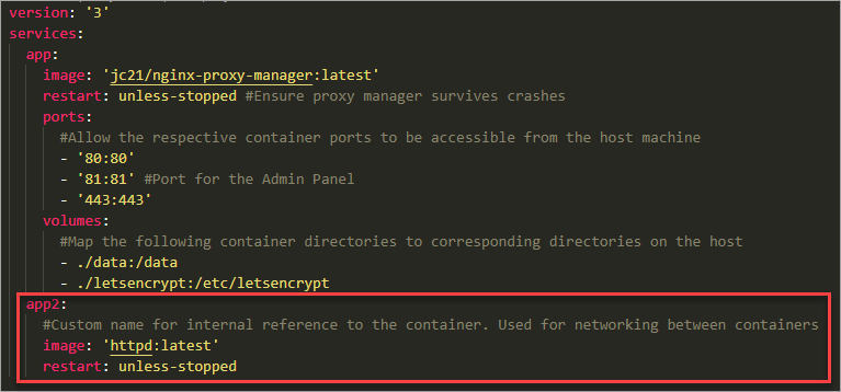 Adding a web server deployment directive