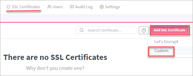 Adding a custom SSL certificate