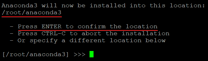 Choosing Anaconda’s Install Location