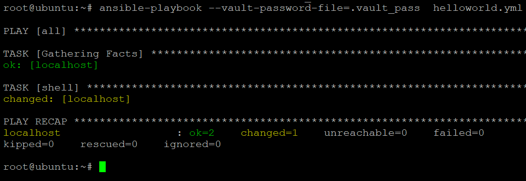 Running Playbook using a Password File